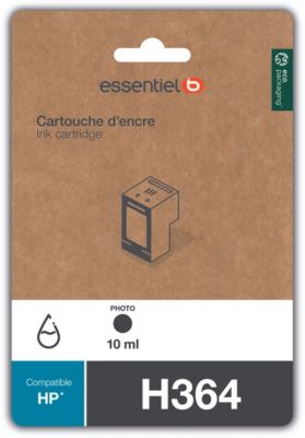 Cartouche d'encre ESSENTIELB H364 Noir Photo Cartouche d'encre ESSENTIELB H364 Noir Photo