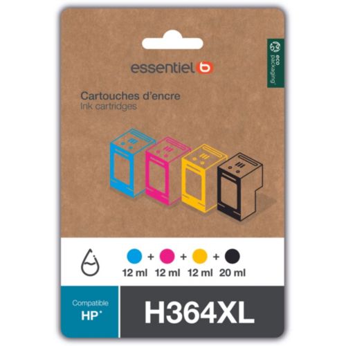 Compatible HP 302 Pack de 2 cartouches d'encre noire et couleurs marque  Toner Services (X4D37AE) - Cartouche d'encre - Achat & prix