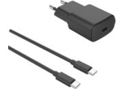 Chargeur USB C ESSENTIELB 20W USB-C + cable USB-C/USB-C 1M noir