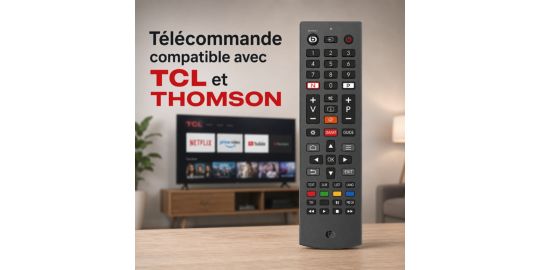 Télécommande ESSENTIELB de remplacement pour TV TCL - Thomson