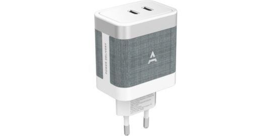 Chargeur secteur ADEQWAT USB-C x2 65W