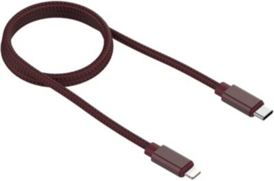 Câble Lightning ADEQWAT Lghtn vers USBC 2m Dark Red certif Apple