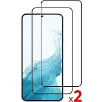 Verre trempé Samsung Galaxy S23 Plus avec Haute Protection 9H, Ultra-fin  0,33mm, Prio - Contour Noir - Français