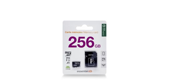 Carte Micro SD ESSENTIELB 256Go Micro SDXC