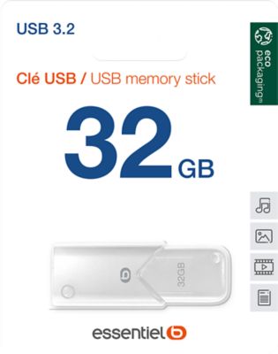 CLé USB 32 Go 2 en 1 Type C Pen Drive 32 GB Portable Clef USB 32go USB C  2.0 Stick 32gb pour Huawei Xiaomi Oneplus OTG Android Appareils TéLévision  (Noir) : : Informatique