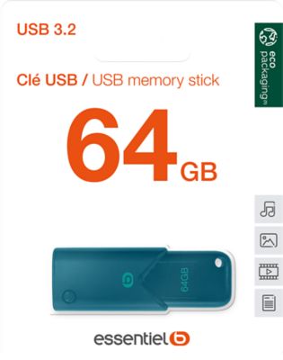 Clé USB ESSENTIELB 64Go USB 3.2