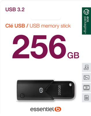Clé USB ESSENTIELB 256Go USB 3.2