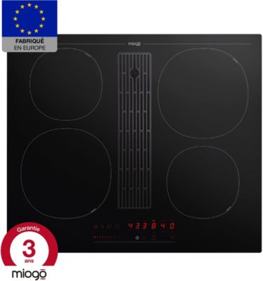 Plaque de cuisson à induction avec hotte intégrée GoodHome GHIHEF77, Zone  flexible