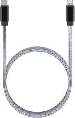 Câble Lightning ADEQWAT vers USB-C 2m gris certifié Apple