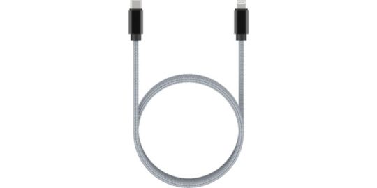 Câble Lightning ADEQWAT vers USB-C 2m gris certifié Apple