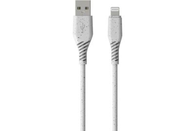 Câble Lightning ADEQWAT vers USB 2m blanc eco design