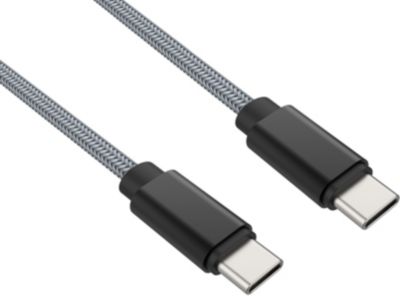 Câble USB C ADEQWAT vers USB-C gris 2m