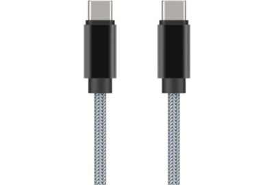 Câble USB C ADEQWAT vers USB-C gris 2m