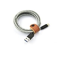 Câble USB C ADEQWAT vers USB gris 2m tréssé