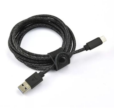 Câble USB C ADEQWAT vers USB noir 2m tressé