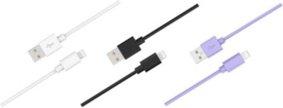 Câble Lightning ESSENTIELB pack de 3 cables 1m blanc