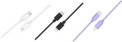 Câble Lightning ESSENTIELB pack de 3 cAbles USB-C 1m blanc