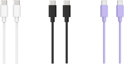 Câble USB C ESSENTIELB pack de 3 cables USB-C 1M blanc