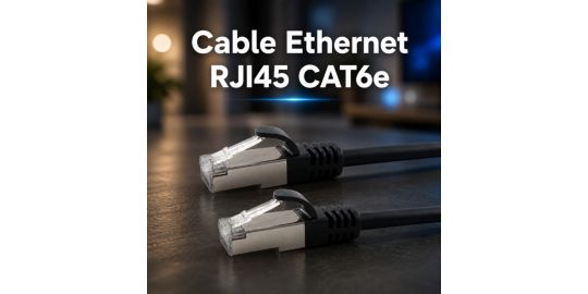 Câble Ethernet ESSENTIELB RJ45 5M Droit CAT6E noir