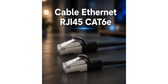 Câble Ethernet ESSENTIELB RJ45 30M Droit CAT6E noir