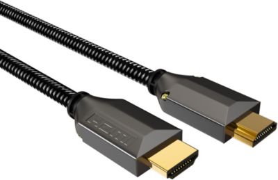 Câble HDMI 2.1 8K Slim Résolution Ultra HD Connecteurs Or Plaqué?2M? Câble  Ultra Haute Vitesse en Nylon Tressé pour  Pc,TV,Xbox,PS4/5,Blu-ray,Projecteur