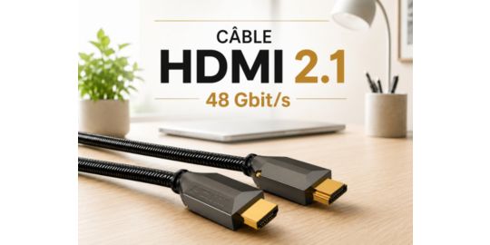 Câble HDMI ADEQWAT 2.1/48Gbps 1.50M Noir