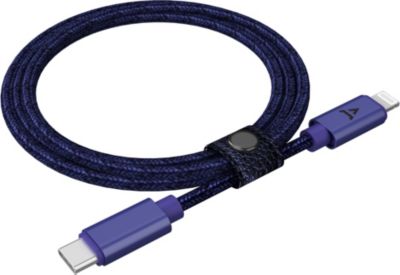 Câble Lightning ADEQWAT vers USB-C Cosmic Purple 2m