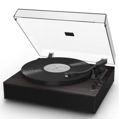 Platine vinyle Bluetooth effet bois 33/45/78 tours avec HP intégrés