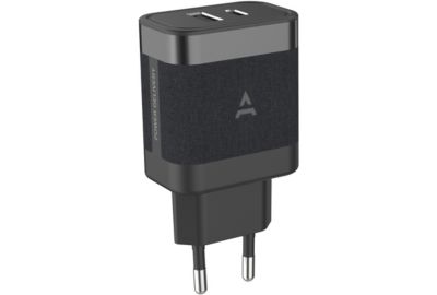 Chargeur secteur ADEQWAT chargeur 45W USB-A + USB-C noir