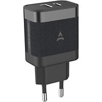 Chargeur secteur ADEQWAT chargeur  45W USB-A + USB-C noir