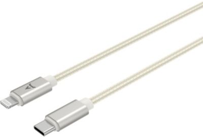 Câble Lightning ADEQWAT Vers Lightning Beige