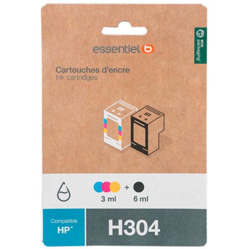 Pack de 2 Cartouches d'Encre Noire et Trois Couleurs HP 305 Authentiques  (6ZD17AE) - Cartouche d'encre - Achat & prix