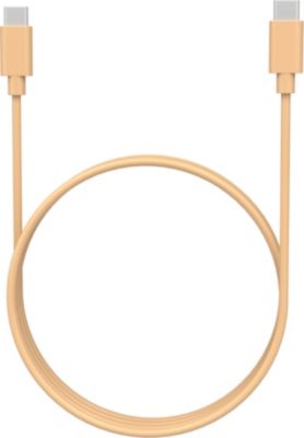 Câble USB C ESSENTIELB USB-C vers USB-C 1M Abricot