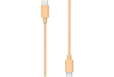 Câble USB C ESSENTIELB USB-C vers USB-C 1M Abricot