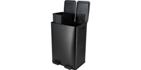 Poubelle de cuisine tri sélectif MIOGO 60L anthracite