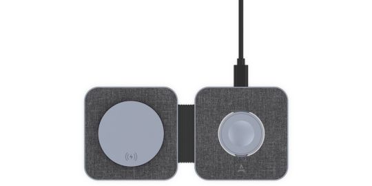 Chargeur induction ADEQWAT sans fil MagSafe plat pliable 2 en 1