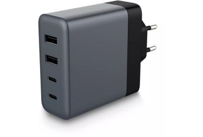 Chargeur secteur ADEQWAT 100W 2 USB-A + 2 USB-C Noir