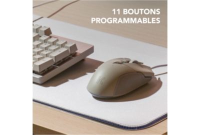 Souris Gamer Filaire SKILLKORP M15 BLANCHE V2