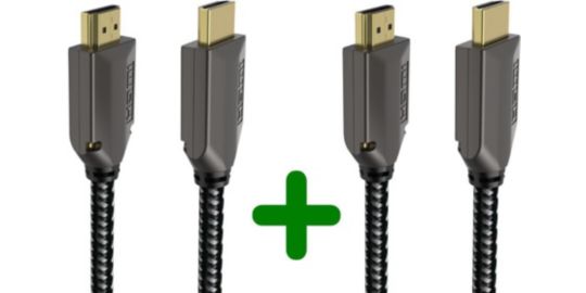 Câble HDMI ADEQWAT x2 HDMI 2.1 droit noir 1M5