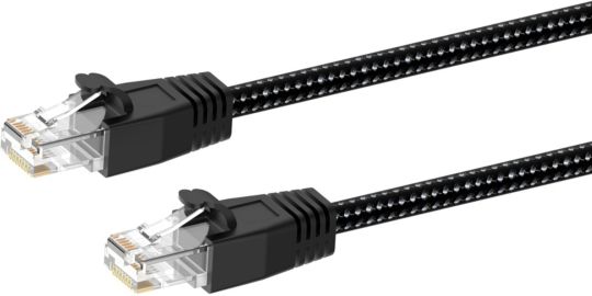 Câble Ethernet ADEQWAT 3M Droit CAT8 noir