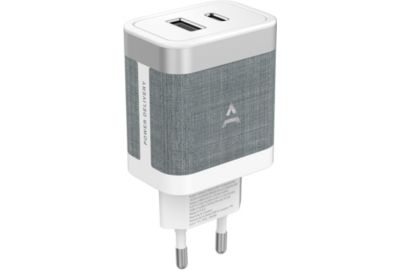 Chargeur secteu ADEQWAT USB-A + USB-C 45W Noir