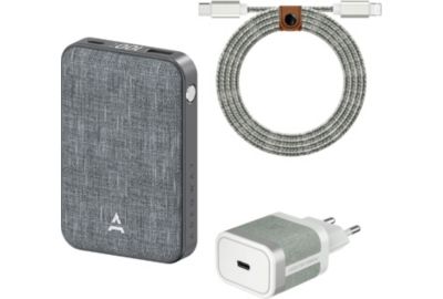 Pack ADEQWAT Powerbank+Chargeur 30W+USB-C-Lightning