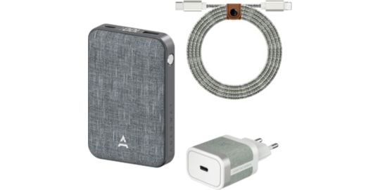 Pack ADEQWAT Powerbank+Chargeur 30W+USB-C-Lightning