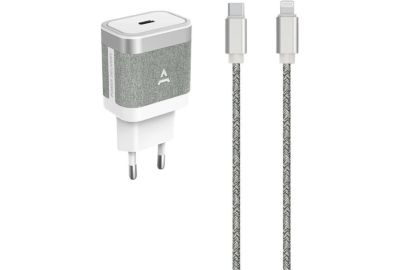 Chargeur + câble ADEQWAT 30W + cable USB-C / Ligthning