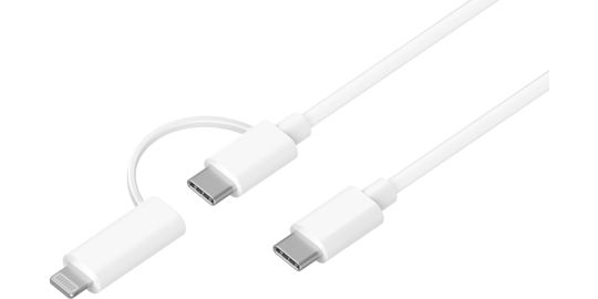 Câble Lightning ESSENTIELB 2 en 1 vers USB-C + Lightning