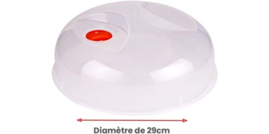 Cloche anti-projections ESSENTIELB anti-projections pour micro onde 29cm