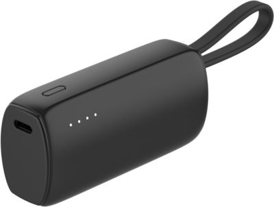 Batterie externe ESSENTIELB 5 000 mAh avec cable USB-C intégré