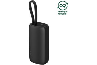 Batterie externe ESSENTIELB 5 000 mAh avec cable USB-C intégré