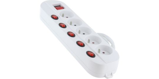 Multiprise ESSENTIELB 5 prises multiswitch 5x16A/230V (2P+T)