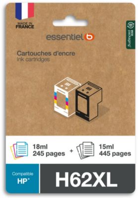 Cartouche ESSENTIELB H62XL NOIR + 3 Couleurs